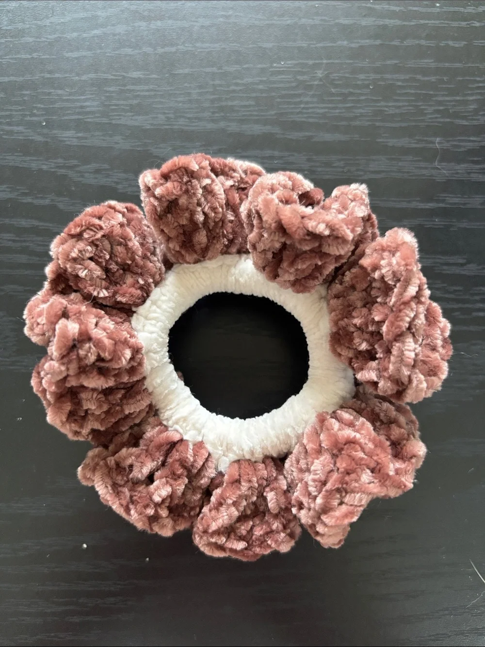 Handmade Crochet Velvet Scrunchie